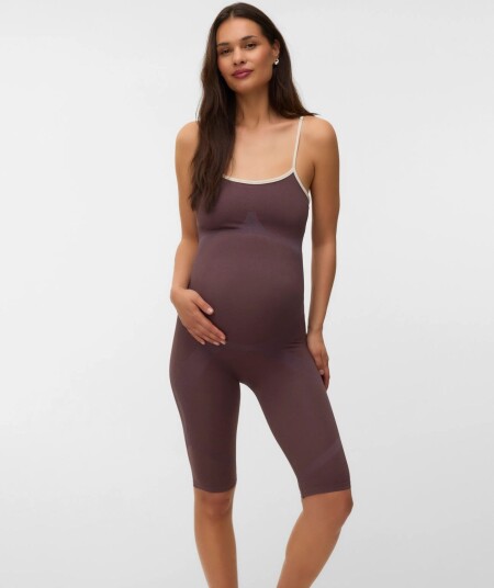 Mamalicious Mlpaulette Color Strap Playsuit Brown S/M