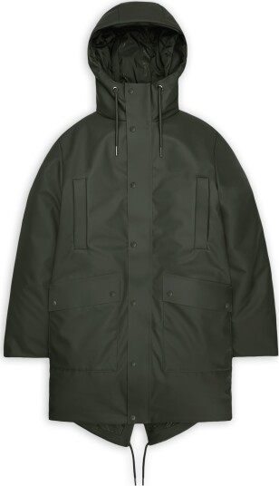Rains Unisex Nome Long Parka W3T3 Green XS Rains Unisex Nome Long Parka W3T3 Green XS
