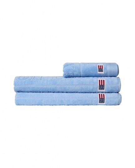 Lexington Home Velour Jacquard Logo Towel Blue Sky - Blue - 30X50 Lexington Home Velour Jacquard Logo Towel Blue Sky - Blue - 30X50