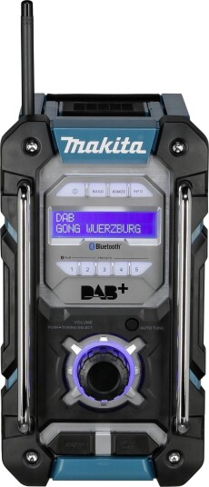 Makita DMR112 Byggeradio uten batteri (DAB+/FM/Bluetooth/AUX/USB)