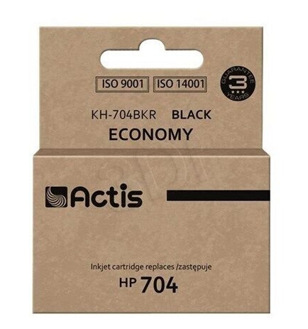 Actis standard KH-704BKR - black - remanufactured - ink cartridge (alternative for: HP 704 HP CN692AE) - Blekkpatron Svart
