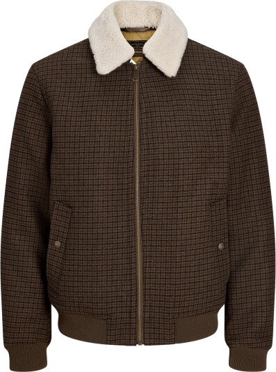 Jack & Jones Jprblumelvin Wool Blend Bomber - HOT FUDGE - M