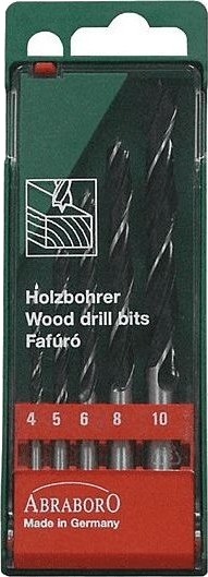 Wiertlo Abraboro Spiralbor Til Tre 4/5/6/8/10 Mm Sett (Ab18000540)