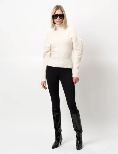 Dante6 Dante6-Rye Pleated Sweater - Cream - XS Dante6 Dante6-Rye Pleated Sweater - Cream - XS
