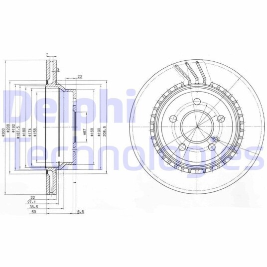 Bremseskive DELPHI BG3758