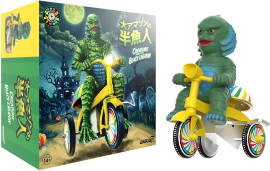 Universal Monsters Super Cycles Creature from Black Lagoon Dark Green with Yellow Trike