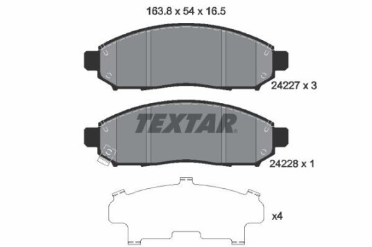 Bremseklosser TEXTAR 2422701 Bremseklosser TEXTAR 2422701