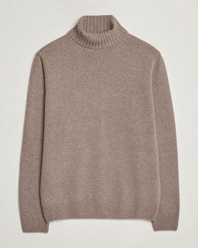 Morgano Wool/Cashmere Heavy Knit Rollneck Light Brown Morgano Wool/Cashmere Heavy Knit Rollneck Light Brown