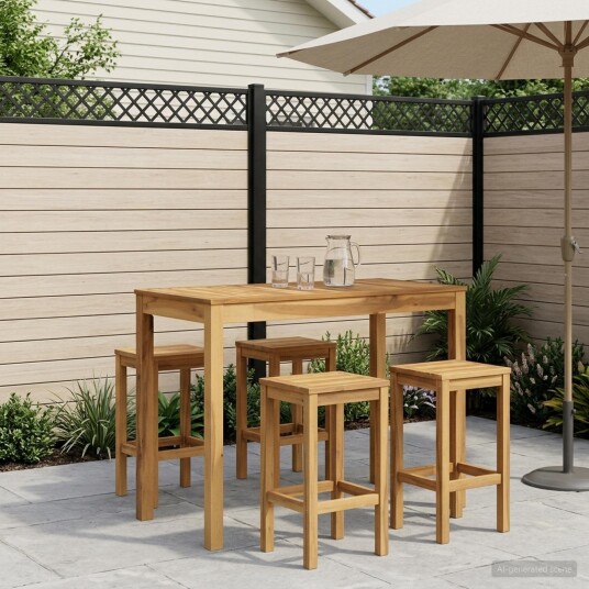vidaXL Hagebarbord Hvit 108,5 x 55 x 105 cm Solid akasietre