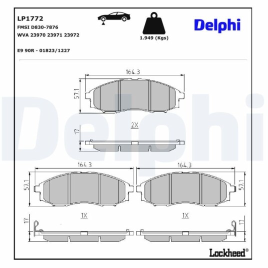 Bremseklosser DELPHI LP1772