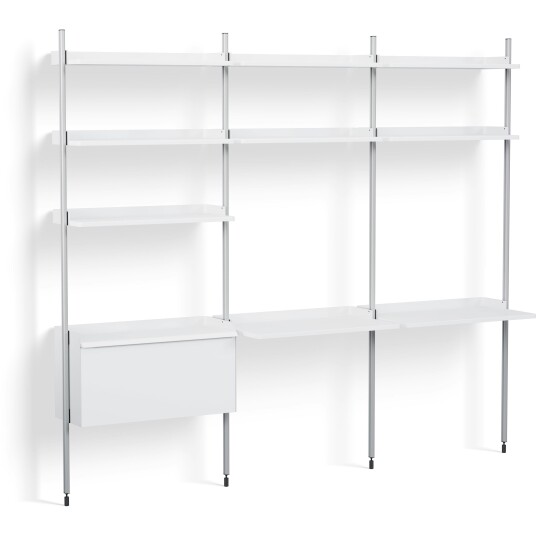 Hay Pier System 13 3 columns PS White / Aluminium