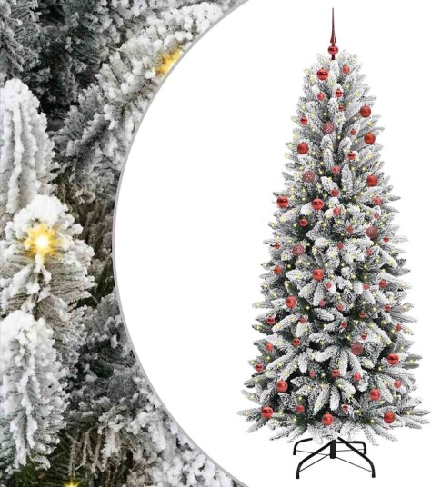 Kunstig juletre Hvit 78 x 78 x 210 cm PVC plast stål og PE