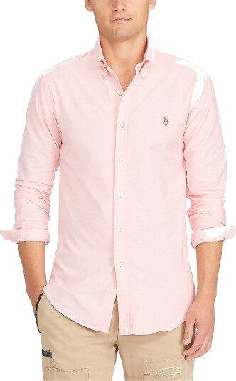Polo Ralph Lauren Slim Fit Oxford Shirt - Pink - XL