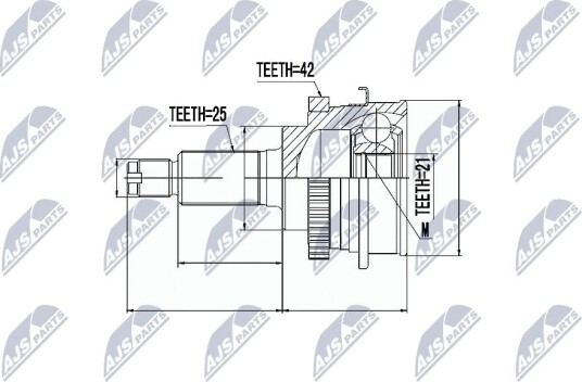Nty Drivknute drivaksel NTY NPZ SU 013