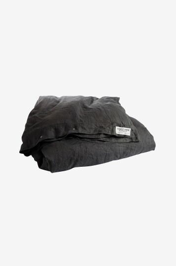 Lovely Linen Dynetrekk Misty i vasket lin Svart