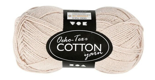 Creativ Company Cotton yarn Sand colour 50gr 170m Creativ Company Cotton yarn Sand colour 50gr 170m