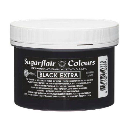 Sugarflair  Max Concentrate Pastafarge Black Extra 400g 
