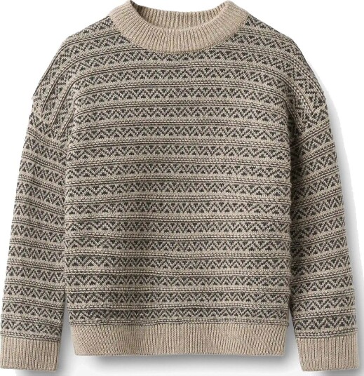 Wheat Jacquard Pullover Jens WARM SAND MELANGE 110