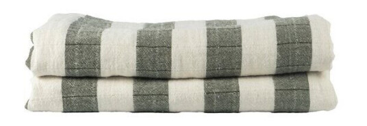 Sagaform Emilie pledd 170x130 cm grønn/hvit Sagaform Emilie pledd 170x130 cm grønn/hvit