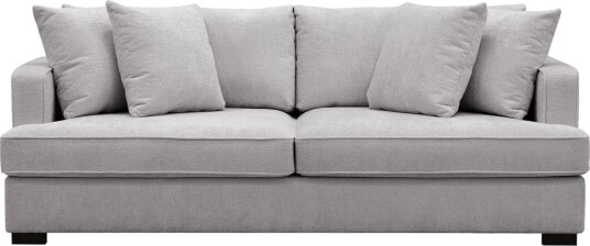 Rossita 3 seters Dyp Sofa i Chenille Lys Grå