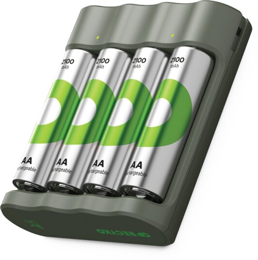 GP Batteries Recyko Batterioplader B441 - med 4xAA 2100 mAh batterier