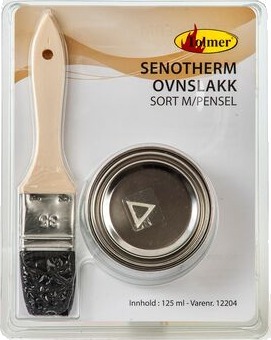 Tolmer Ovnslakk Senoth 125ml Sort Med Pensel Senotherm Tolmer Ovnslakk Senoth 125ml Sort Med Pensel Senotherm