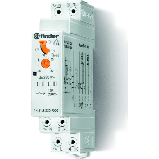 Trappebryter 16A 230V 30S 20M 3 funksjoner fjærklemme