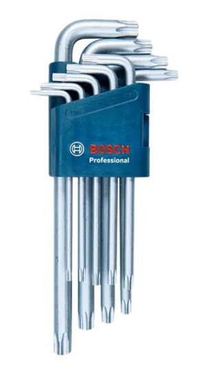 Bosch L-Nøkkelsett 9 Deler i S2-Stål for Profesjonell Bruk Bosch L-Nøkkelsett 9 Deler i S2-Stål for Profesjonell Bruk