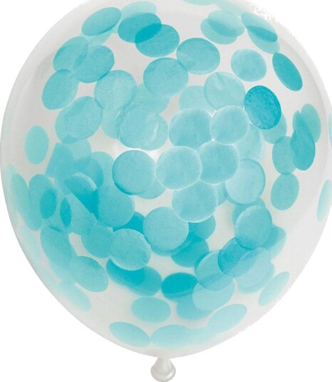 Globos Konfettiballonger 30 cm Lyseblå 6 stk