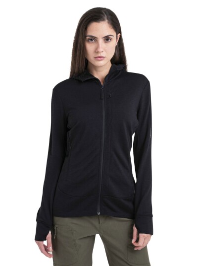 Icebreaker Merino 260 Quantum Long Sleeve Zip Hoodie Dame