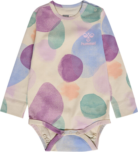 Hummel Body L/æ hmlAnny Whitecap Grey 74 Langermet Body Beige Flerfarget Lilla Rosa