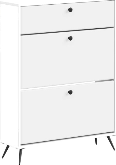 vidaXL Sko Skap BREDA 78 x 24 x 103 cm Konstruert tre Hvit