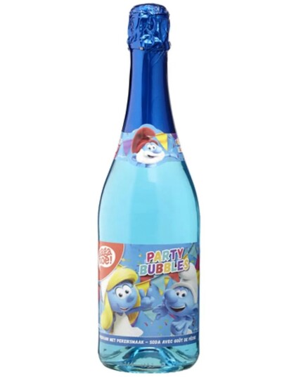 Smurfs Party Bubbles Kullsyreholdig Leskedrikk med Ferskensmak 750 ml
