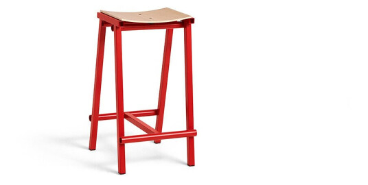 HAY Taburete 8 Bar Stool Low Signal Red Lampemesteren HAY Taburete 8 Bar Stool Low Signal Red Lampemesteren