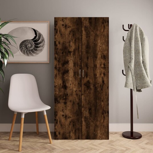 vidaXL Skoskap r?kt eik 80x35,5x180 cm konstruert tre