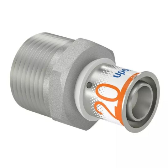 Uponor S Press Plus Overgang Rørdel 20 x 25 mm Utvendig Gjenge i Stål