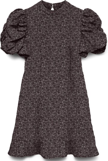 Vero Moda Vmmerle Kjole med Puffede Ermer Brun L Vero Moda Vmmerle Kjole med Puffede Ermer Brun L