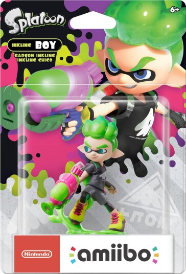 Nintendo Amiibo Inkling Boy Neon Grønn Figur Splatoon-Serien