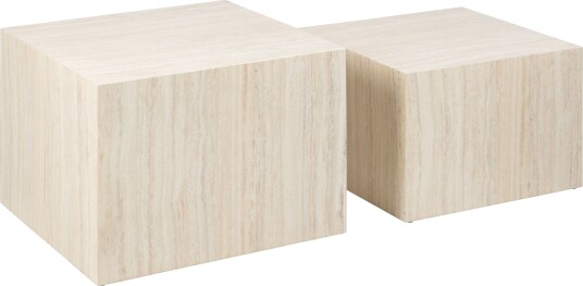 Nordform AC - Actona Dice Sofabord sett,Travertin-look Unoliving 1722492-01-0 1734477-01-0