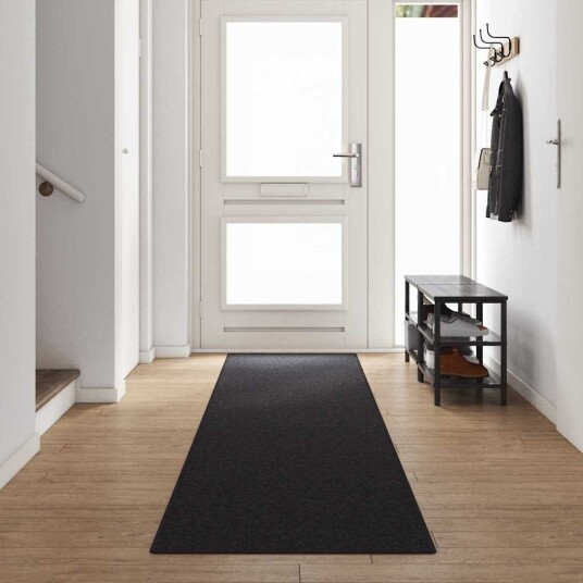 Teppeløper Antrasitt 80 x 500 cm 100% Polypropylen
