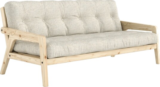 Karup Design Grab Sovesofa Klarlakkert Furu/640 Myk kritt