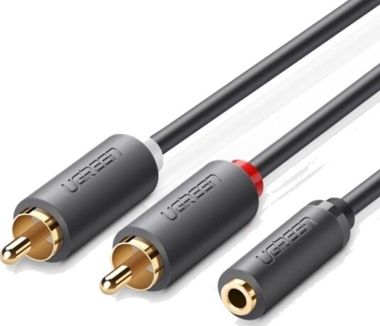 Ugreen 10561 3.5Mm Hunkjønn 2 X Rca Hankjønn 0,2 M Sort