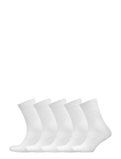 DECOY Decoy Ankle Sock Cotton 5 Pk |Vit |37 41 DECOY Decoy Ankle Sock Cotton 5 Pk |Vit |37 41