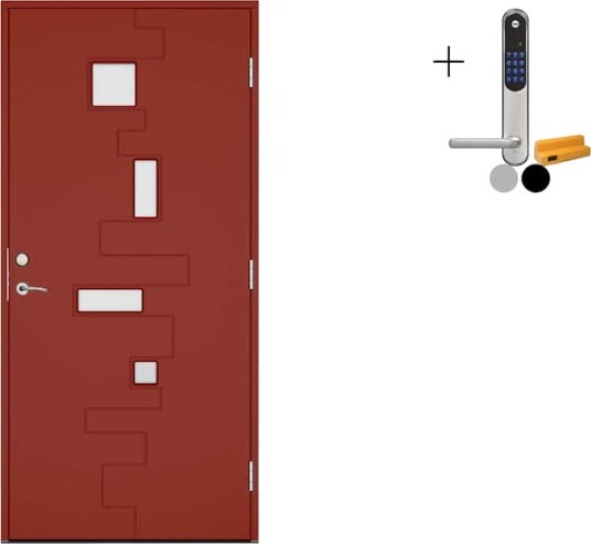 Ytterdør Swedoor Advance-Line Statement Flow med Yale Doorman Classic Home