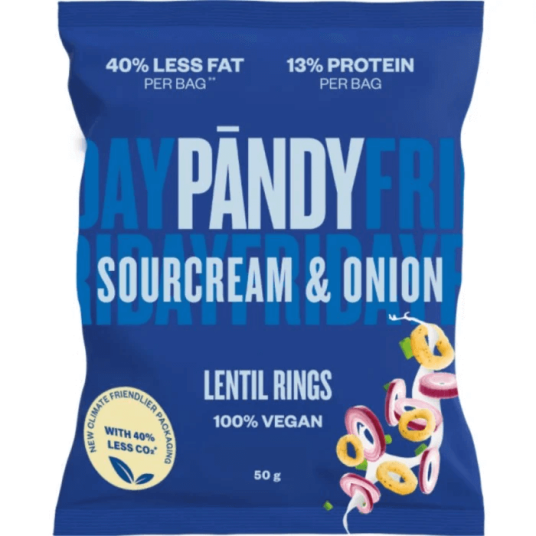 Pandy Lentil Rings Sourcream & Onion 50g Pandy Lentil Rings Sourcream & Onion 50g