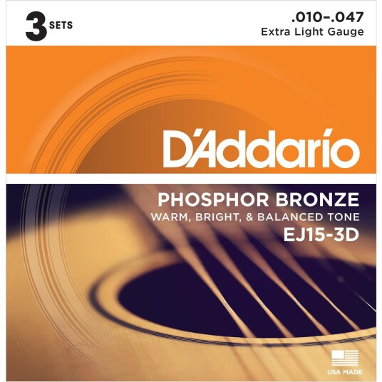 D'Addario Ej15-3d (010-047) 3-Pakning