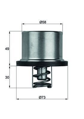 Termostat MAHLE ORIGINAL THD 1 86