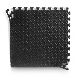 Puslematte med kantstykker, 60 x 60 x 2 cm, sort/grå, Budo-Nord Puslematte med kantstykker, 60 x 60 x 2 cm, sort/grå, Budo-Nord