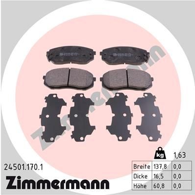 Bremseklosser ZIMMERMANN 24501.170.1 Bremseklosser ZIMMERMANN 24501.170.1
