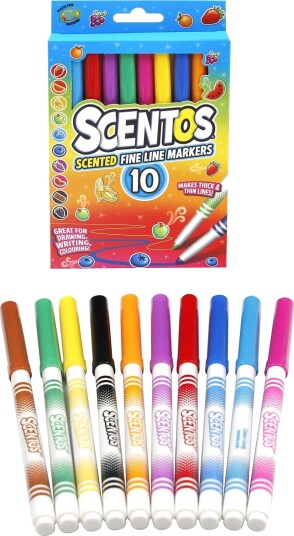 Amo Scentos Fine Line Markers Bold 10 Pcs Cdu Multi/patterned One Size